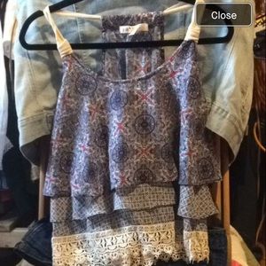 3-tiered blue dream tank top